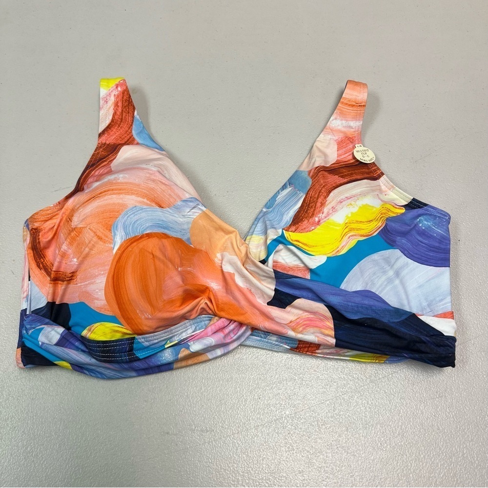Artesands Women’s Colorful Delacroix Bikini Top Size 18 (Multifit Cup D-G)